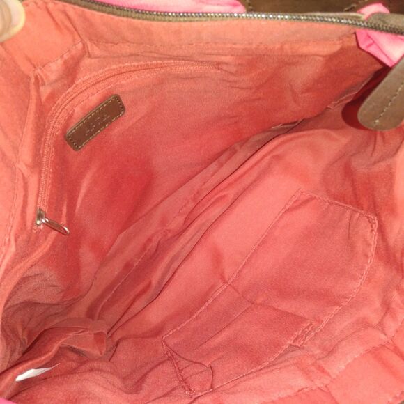 Apt. 9 Leather Woven Tote Bag Colorful Earth Tones Large Purse Pockets Zip Close - Picture 5 of 6